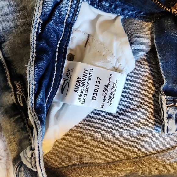 Silver Skinny Jeans 30 - Picture 3 of 3